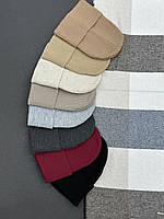 Шапки жіночі базові демісезонні в рубчик