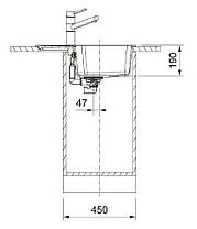 Мийка Franke UCG 611-62 онікс + змішувач Pola онікс, фото 4