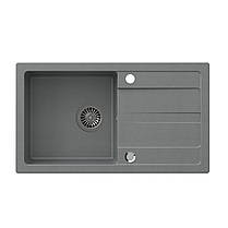 Кухонна мийка Quadron ZPM7744SZ3623500BL Pronto Max Сіра + еластичний кран Сірий, фото 3