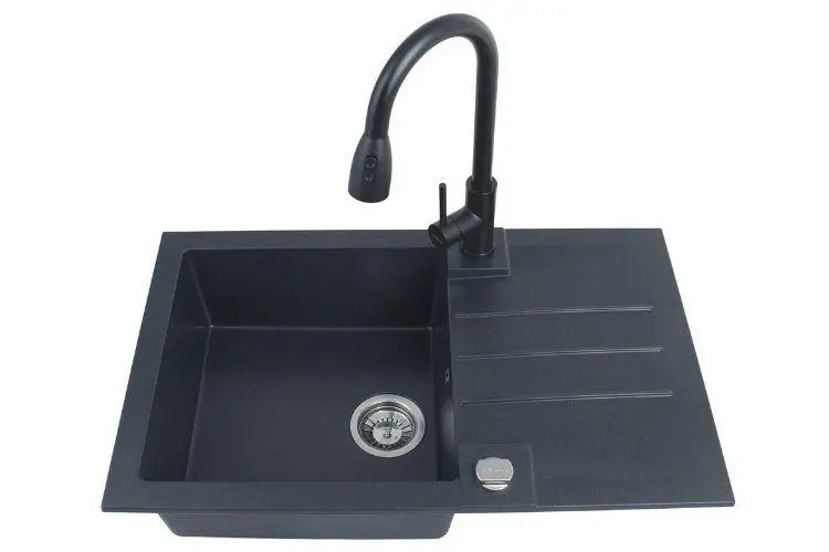 Кухонна мийка Alveus Rock 130 Onyx + батарея 4203005PRIM Onyx