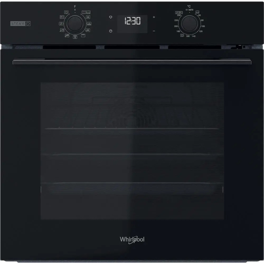 Духова електрична парова піч Whirlpool OMSK58RU1SB з конвекцією Чорна