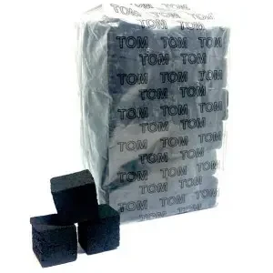 Кокосове вугілля для кальяну Tom Coco Gold 1 кг/72 куб. без коробки