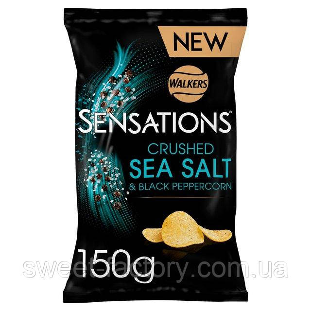 Чіпси Walkers Sensations Salt & Black Peppercorn 150g, фото 1