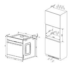 Електрична духовка Amica ED87689BA+ X-Type OpenUP з конвекцією Чорний, фото 4
