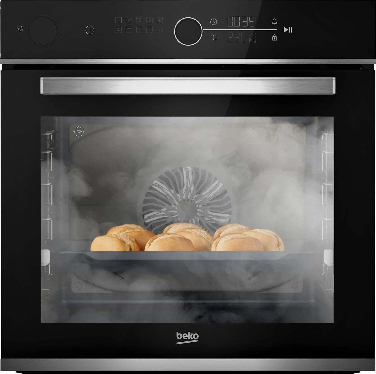 Електрична парова духова піч Beko BBIS13400XMSE bPro500 SteamAid Конвекція Чорний
