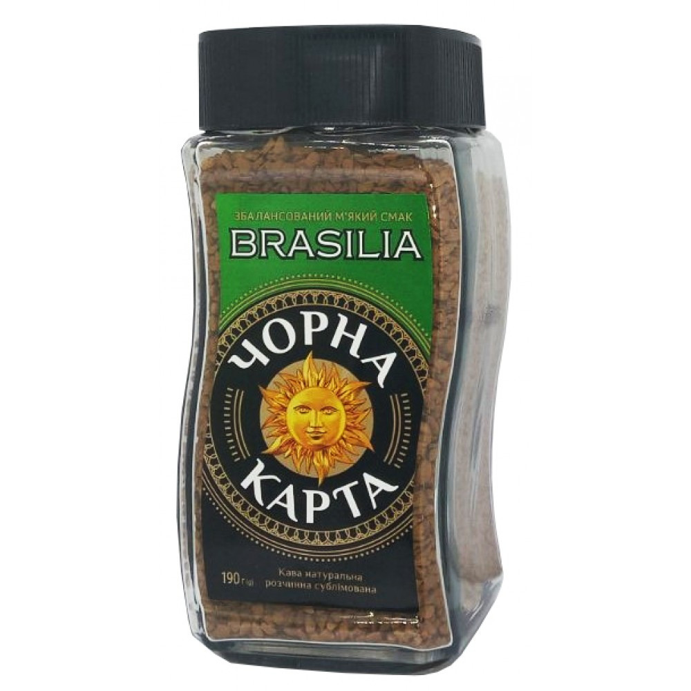 Кава Розчинна Чорна Карта Brasilia 190 Грам, фото 1
