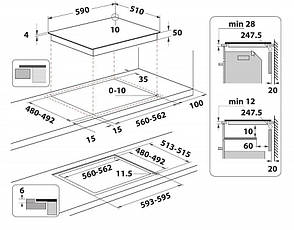 Індукційна плита Whirlpool WS QS460 NE 59см, фото 3