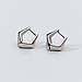 Сережки срібні Майбутнє, глянцеві сережки з геометричним багатокутником, срібло 925 проби, фото 2