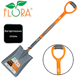Лопата совкова з пластиковою ручкою 280×240×1050мм 1.8кг FLORA (5046034)