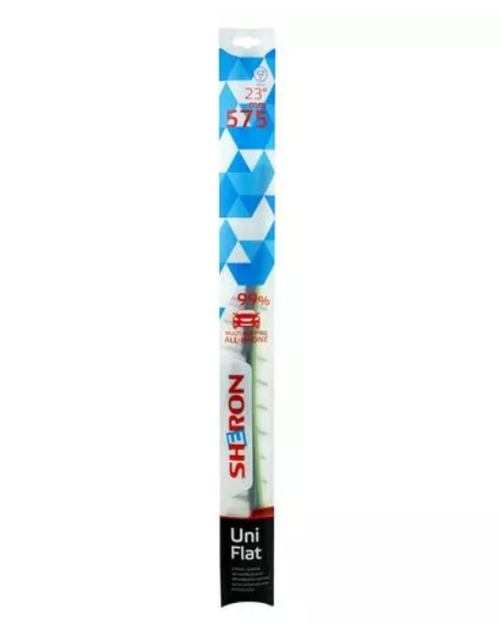 Щітка склоочисника безкаркасна 575 мм Uni flat Sheron