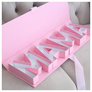 Коробка футляр із буквами МАМА 73*22*5 см