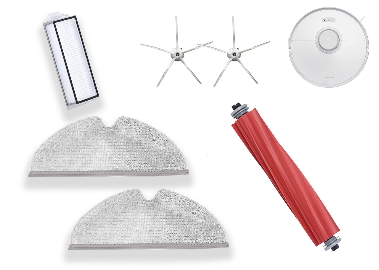 Комплект змінних аксесуарів (6 шт.) для робота-пилососа Xiaomi Roborock Q7 Max / Q7 Max+ / Q7 Plus / T8, фото 1