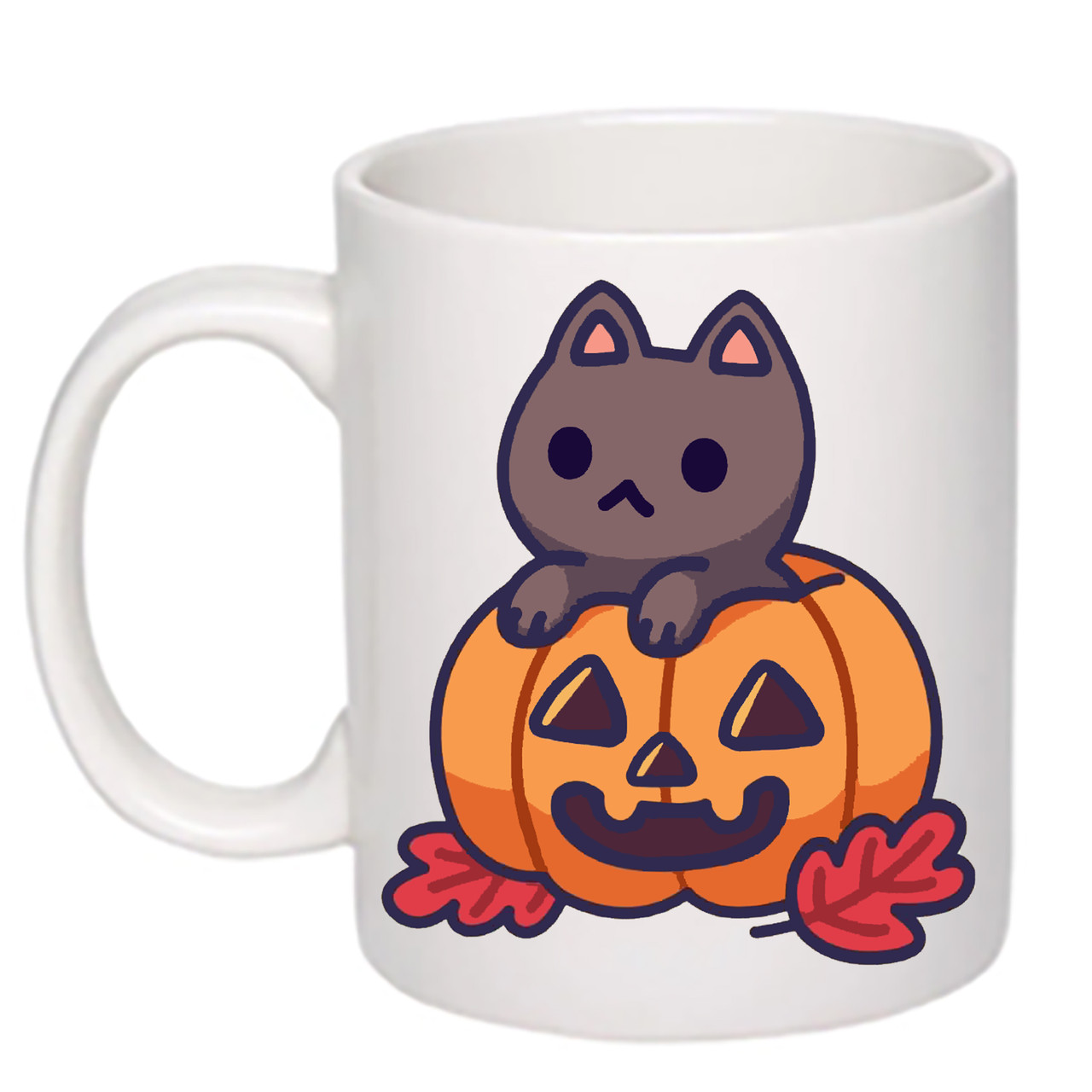 Чашка з друком "Helloween Cat" 330мл (колір білий) (20893)