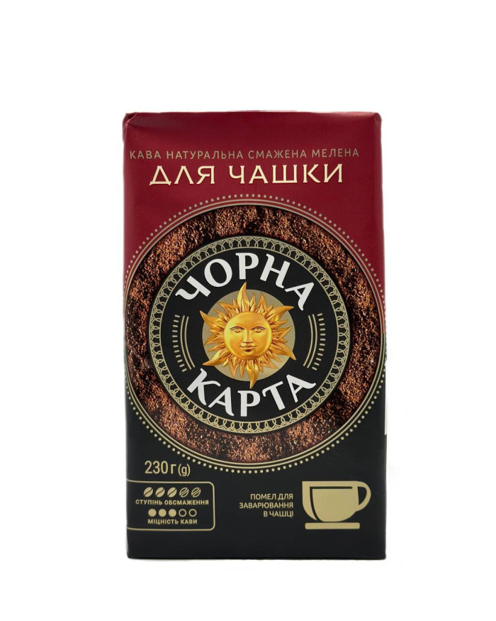 Кава мелена Чорна Карта Для чашки 230 г, фото 1