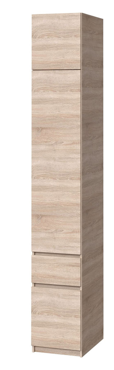 Шафа-пенал для вітальні з антресоллю та полицями 40 см х 52 см х 240 см | Майстер Форм Брайт, фото 1