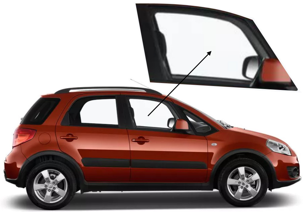 Бічне скло Suzuki SX4 2006-2013 передніх дверей праве, фото 1