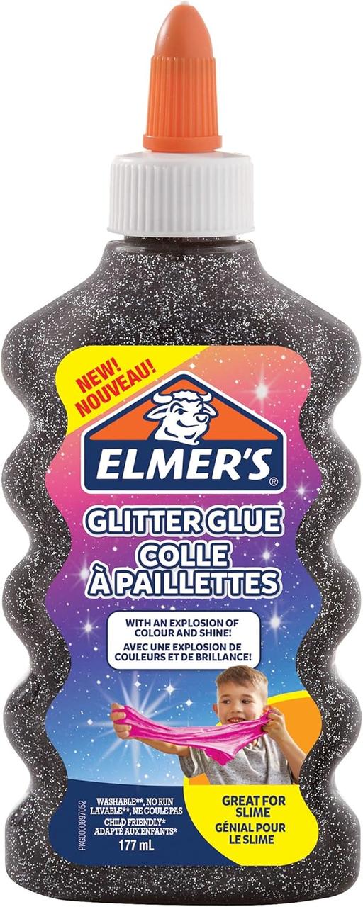 Клей Elmer's Glitter Glue 177 мл ідеальний для створення слаймів Елмерс Чорний (01052)