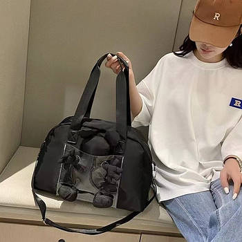 Сумка спортивна дорожня на блискавці з довгим ремінцем в різних кольорах Ares