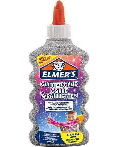 Клей Elmer's Glitter Glue 177 мл ідеальний для створення слаймів Елмерс Срібло (01053)
