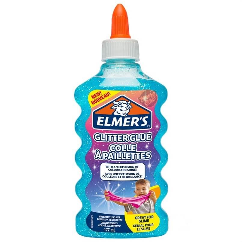 Клей Elmer's Glitter Glue 177 мл ідеальний для створення слаймів Елмерс Блакитний (01050)