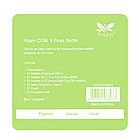 Дорожний набір флаконів для косметики та парфумерії в косметичці, 8 предметів, Салатовий, фото 3