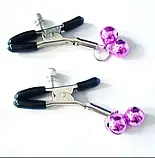 Затискачі для сосків з дзвіночками, БДСМ затискачі для сексу, фото 4