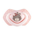 Пустушка силіконова симетрична 18+ міс BONJOUR PARIS 2 шт. - рожева  Canpol babies 22/649_pin, фото 3
