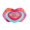 Пустушка силіконова симетрична 18+ міс NEON LOVE 2 шт. - рожева     Canpol babies 22/654_pin, фото 6