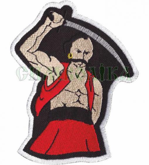 Шеврон PATCH ПАТРІОТ Козак/тк.чорна/нарукавна емблема з текстильною застібкою!