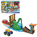 Автотрек Хот Вілс Полювання крокодила Hot Wheels Swamp Chomp HGV14, фото 8