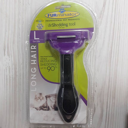 FURminator з кнопкою для котів із довгою шерстю — Розмір L (оригінал із голограмою), фото 1