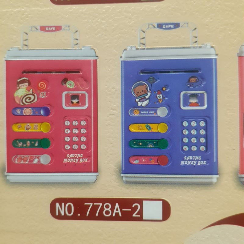Дитяча скарбничка сейф із купюроприймачем і відбитком пальця 778A-2