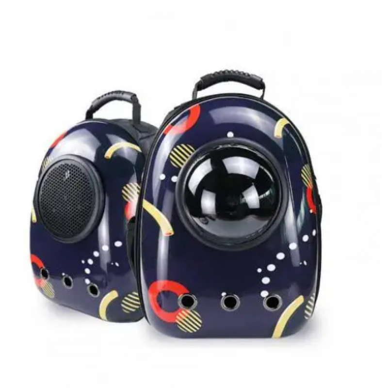 Космічний рюкзак для перенесення хатніх тварин CosmoPet з ілюмінатором. Синій