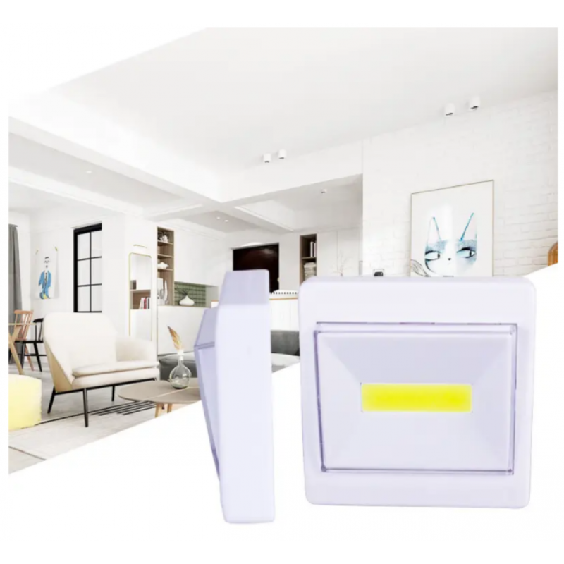 Світильник на батарейках cob hy-801А на магніті, липучці/Вимикач LED лампа