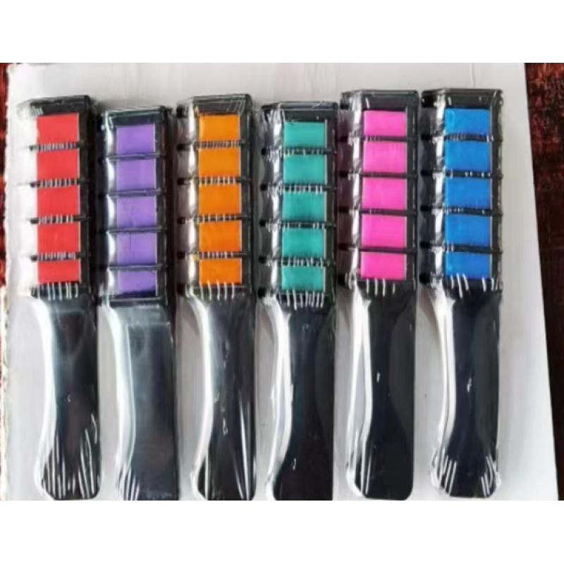Набір крейди для волосся 6 шт Hair chalk Різнобарвні барвники гребінець для дітей і дорослих (120)