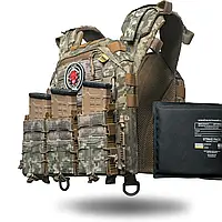 Професійна Плитоноска з системою швидкого скидання Ghost Gen4 V1 Plus, 3 підсумки під магазини, з балістичним захистом 2 класу