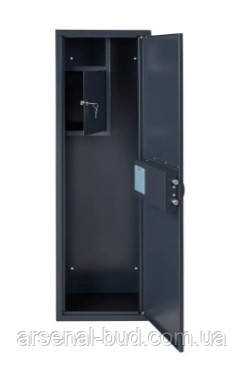 Сейф універсальний, для  зберігання зброї, на 3 рушниці, + трейзер+полка,(В:Ш:Г: 150х30х25 см.) з електронним замком, фото 1