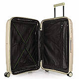 Валіза пластикова AIRTEX 245 середня 67 см шампань, фото 8