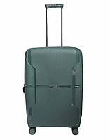 Валіза пластикова AIRTEX 245 середня 67 см сіро-синя