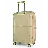Валіза пластикова AIRTEX 245 середня 67 см шампань, фото 4