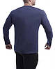 Лонгслів чоловічий 100% бавовна Атлет 000154 темно-синій (розміри 54-56), фото 2