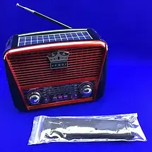 Портативний радіоприймач GOLON RX-455S Solar USB, ФМ-приймач із флешкою, Радіо переносне YU227, фото 5