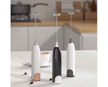 Электрический з підставкою капучинатор для молока Milk Frother 2в1 Coffe mixer з USB-зарядкою YU227, фото 3