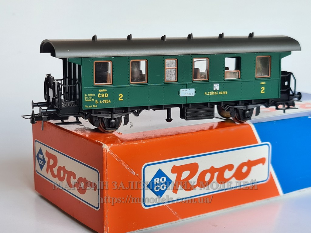 Вагон 2х вiсний, эпоха CSD 2 класу, номер 4-7654, масштабу 1:87, H0, фото 1