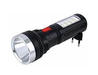 Ручний ліхтар ASK 227, Акумулятор, 1LED+8LED, Євро вилка, Блістер