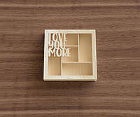 Коробки з дерева фанери для солодощів, сухофруктів круглі 14 лютого 8 березня