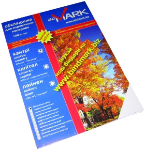 Обкладинки bindMARK Кантрі А3, білі, картон під шкіру (100 шт. в упаковці)