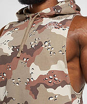 Спортивне худі без рукавів Gymshark Legacy Drop Arm Hoodie Slim Fit Cement Brown М, фото 4