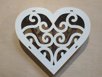 Коробки з дерева фанери для солодощів, сухофруктів круглі 14 лютого 8 березня