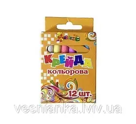 Канцелярська крейда кольорова 12 кол. арт 825510 Leader